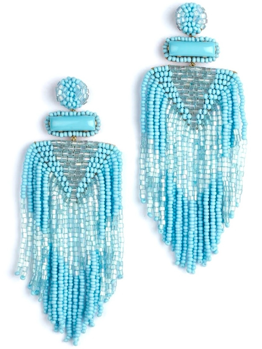 NWT Deepa Gurnani Beaded Fringe Chandeliers - Picture 15 of 17